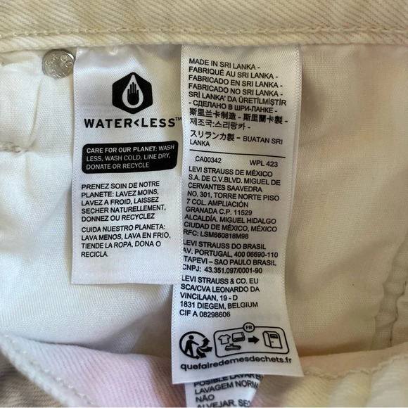 EUC LEVI'S WOMEN'S TIE DYE 501 ORIGINAL DENIM BUTTON-DOWN CUTOFF SHORTS 28 - Picture 10 of 10